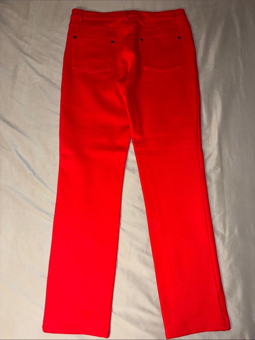 Tempo Paris Red Straight Leg Pants Women’s Size 12 - Picture 5 of 10